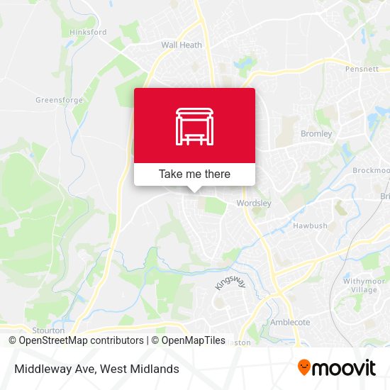 Middleway Ave map