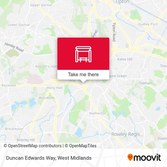 Duncan Edwards Way map