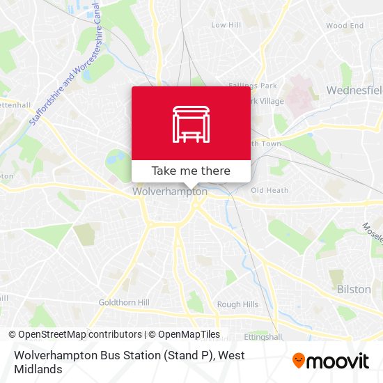 Wolverhampton Bus Station (Stand P) map