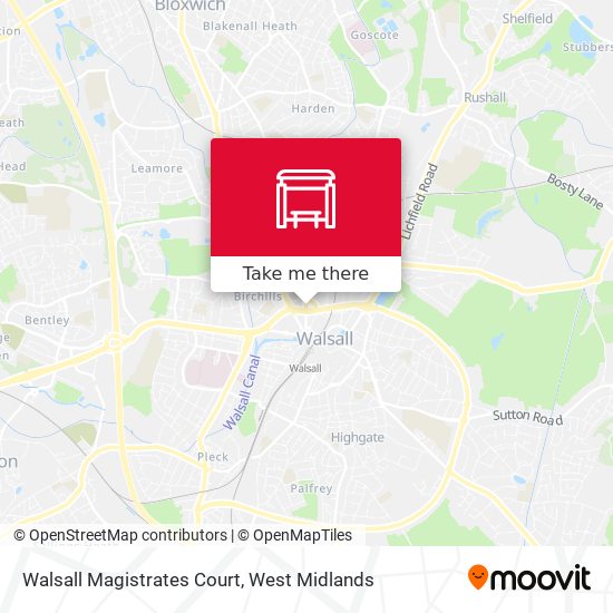 Walsall Magistrates Court map