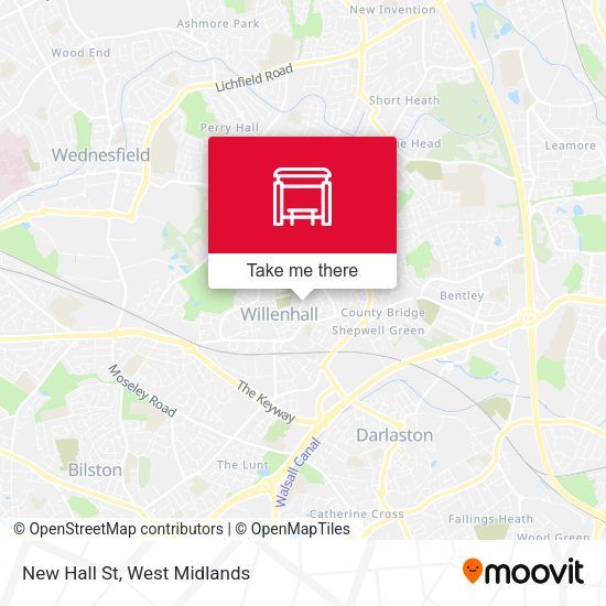 New Hall St map