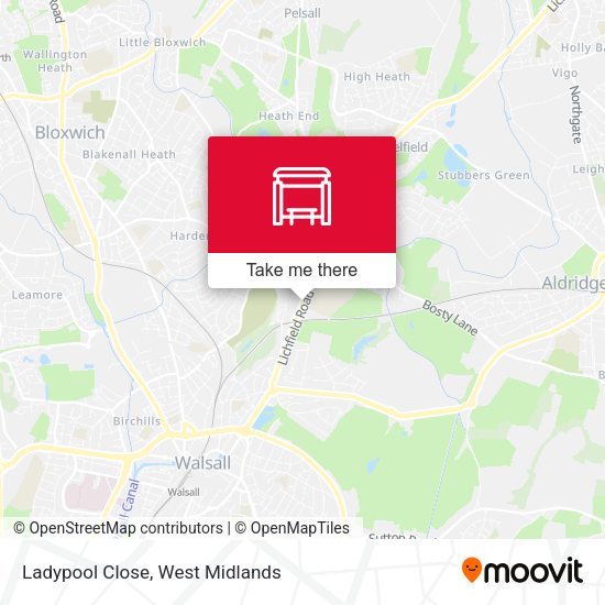 Ladypool Close map