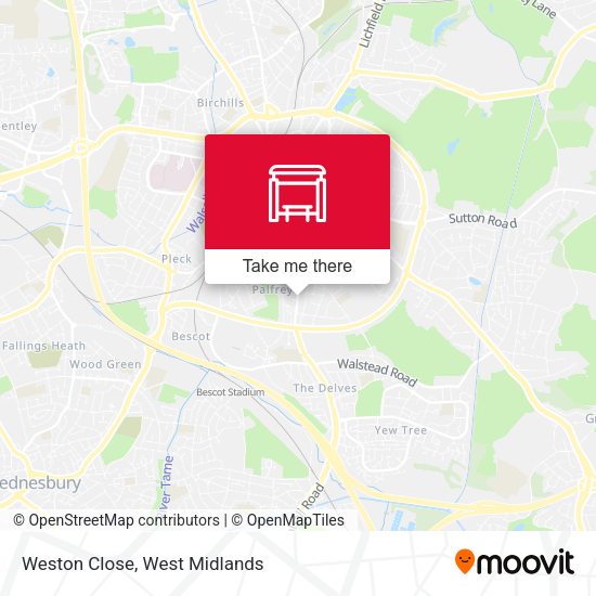 Weston Close map