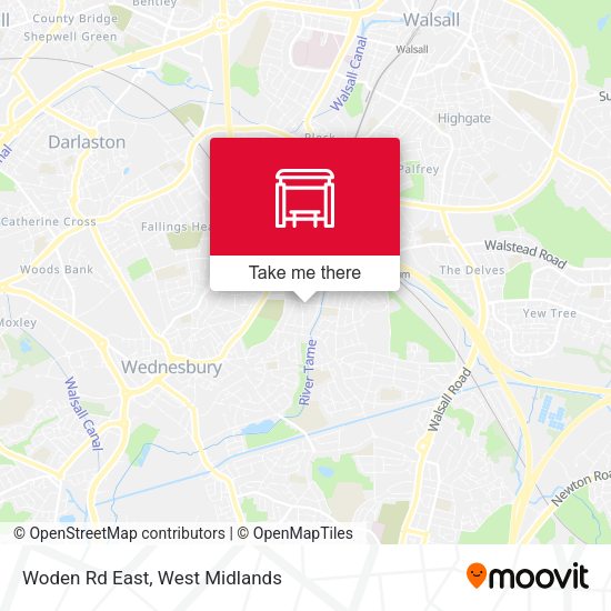 Woden Rd East map
