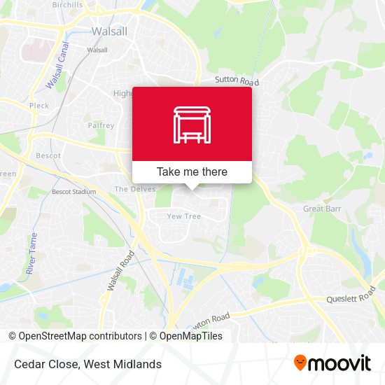 Cedar Close map