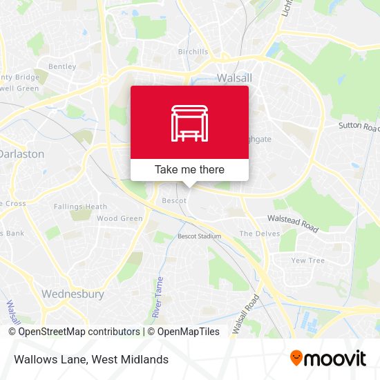 Wallows Lane map