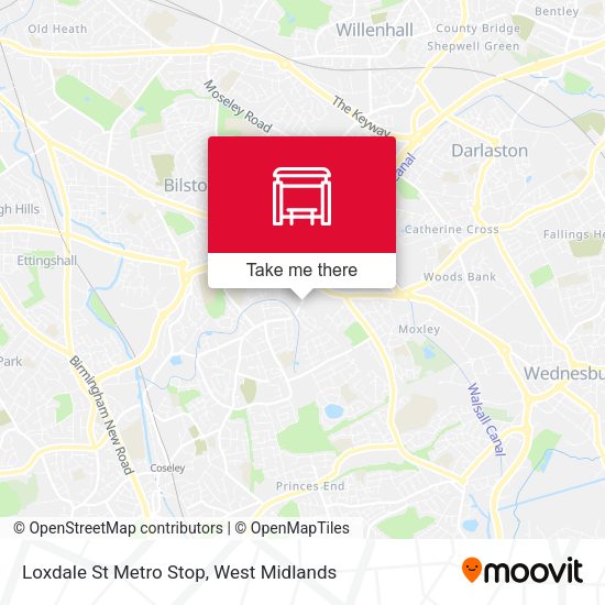 Loxdale St Metro Stop map