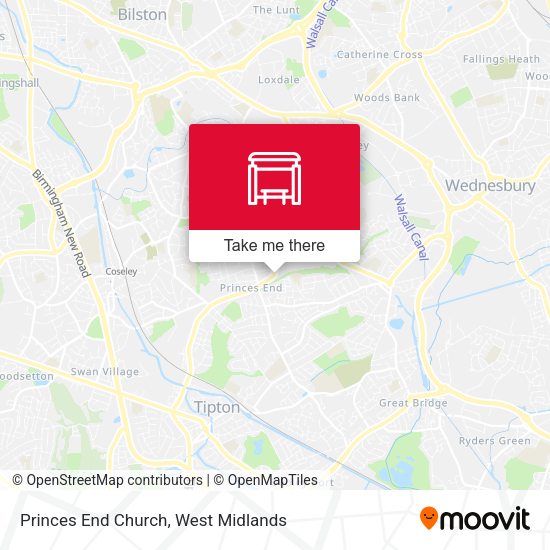 Princes End Church map