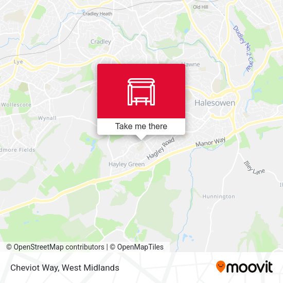 Cheviot Way map
