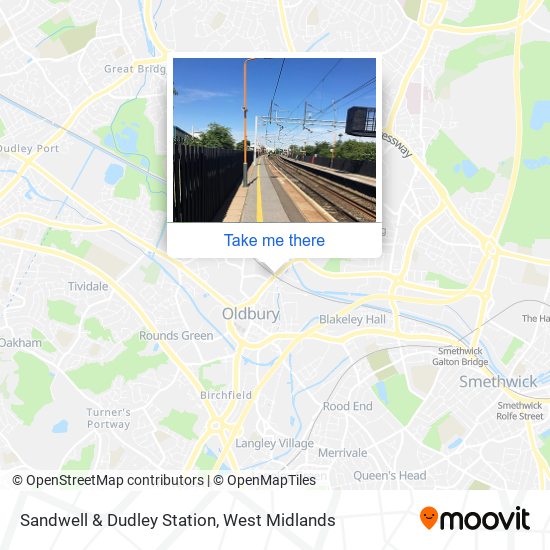 Sandwell & Dudley Station map