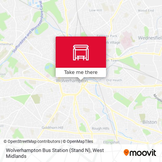 Wolverhampton Bus Station (Stand N) map