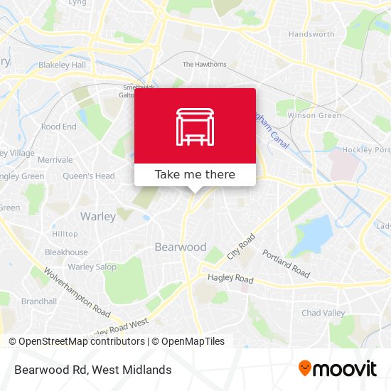 Bearwood Rd map