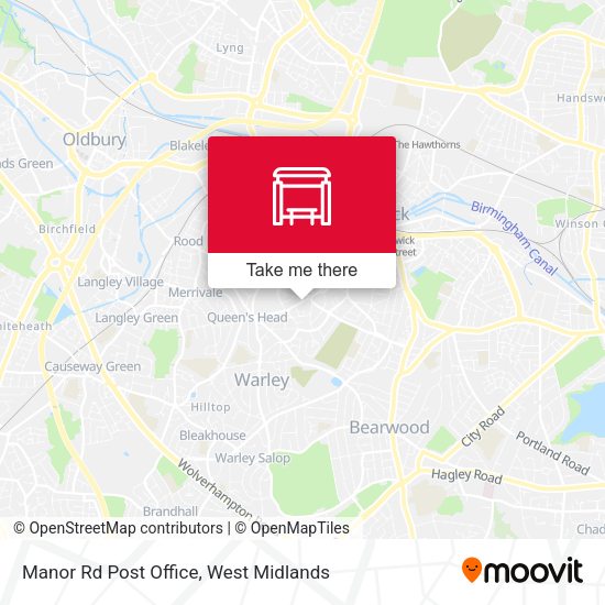 Manor Rd Post Office map