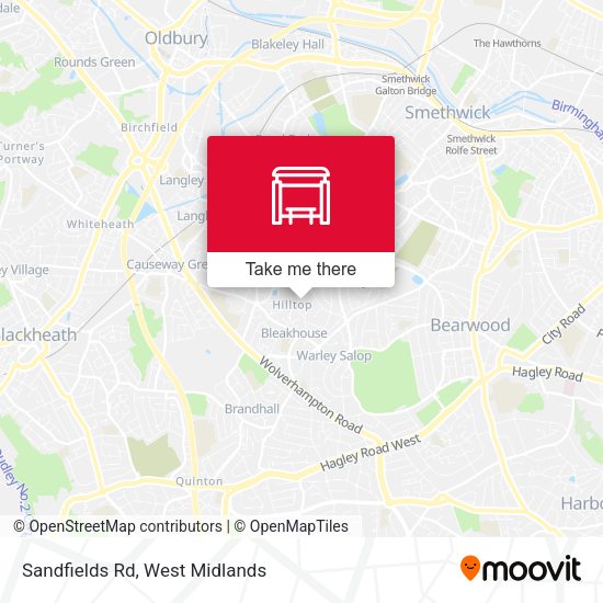 Sandfields Rd map