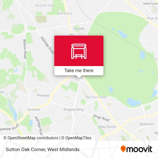 Sutton Oak Corner map