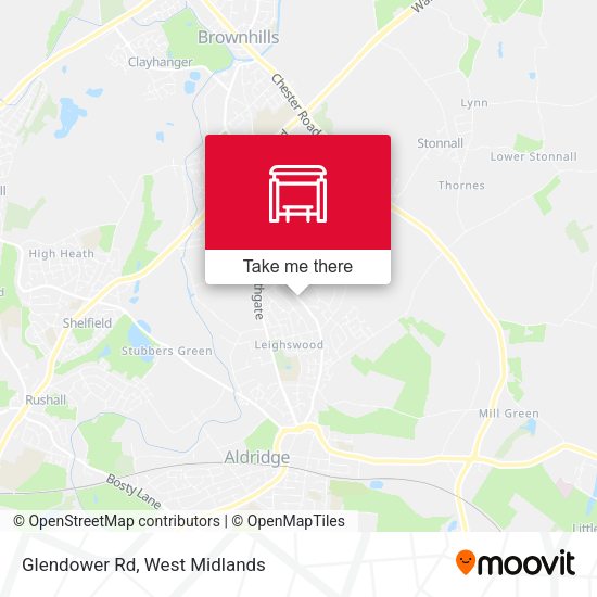 Glendower Rd map