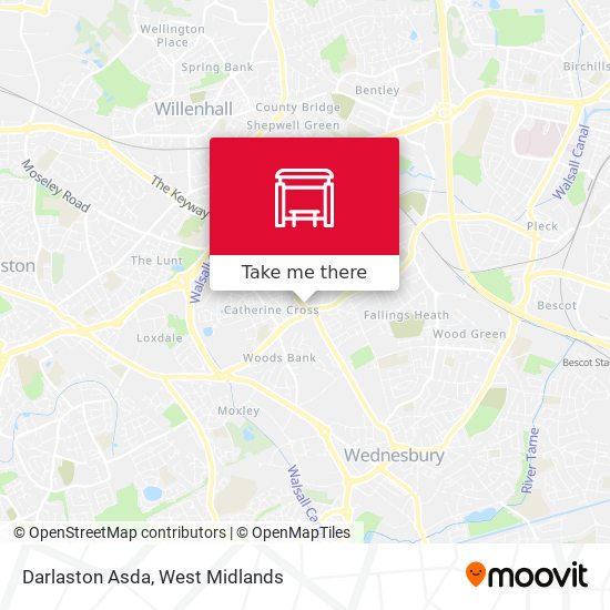 Darlaston Asda map