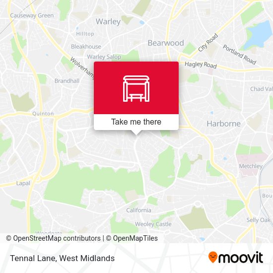 Tennal Lane map