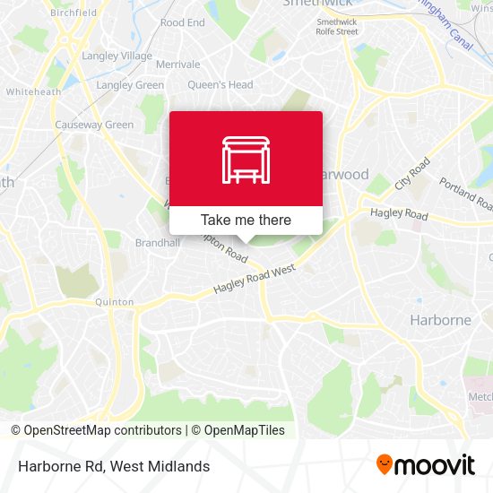 Harborne Rd map