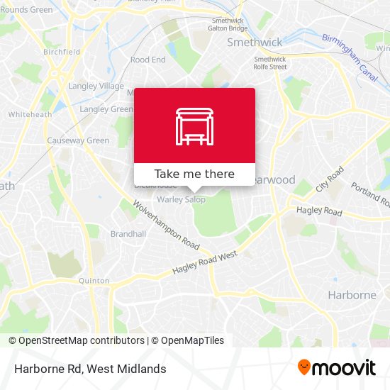 Harborne Rd map