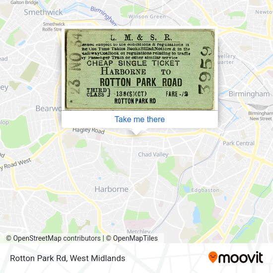 Rotton Park Rd map