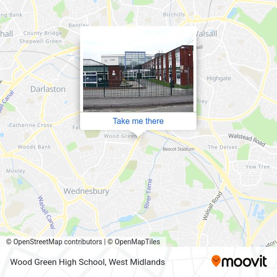Wood Green High School map
