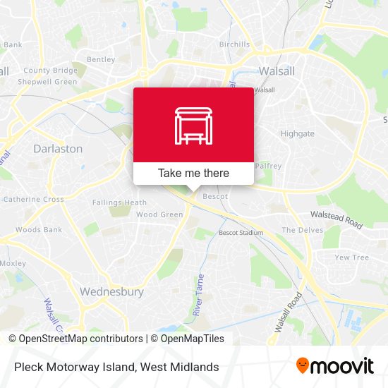 Pleck Motorway Island map