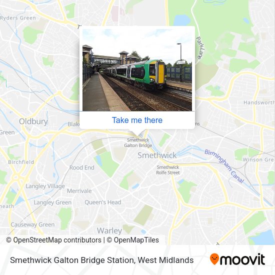 Smethwick Galton Bridge Station map