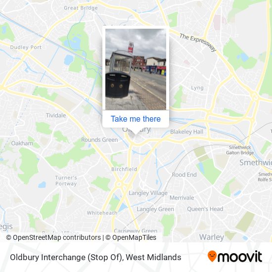 Oldbury Interchange (Stop Of) map