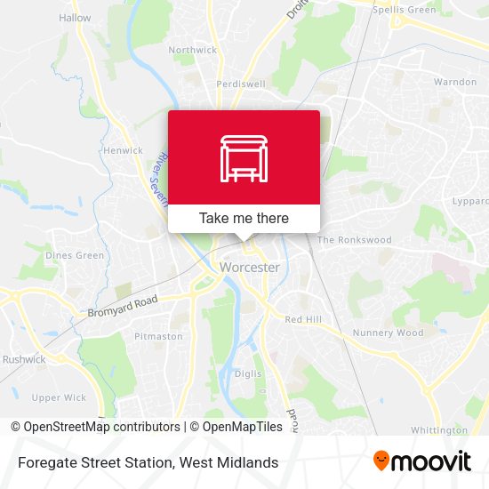 Foregate Street Station map