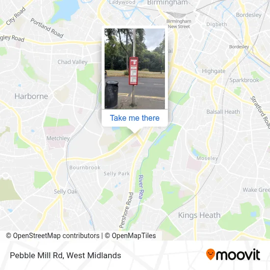 Pebble Mill Rd map