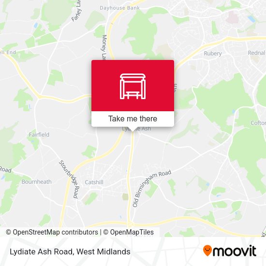Lydiate Ash Road map