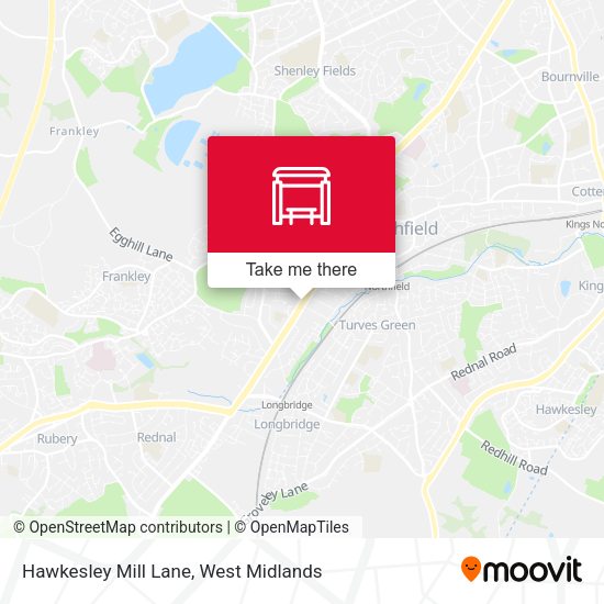 Hawkesley Mill Lane map