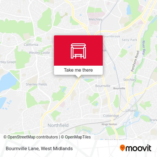 Bournville Lane map