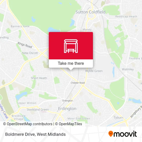 Boldmere Drive map