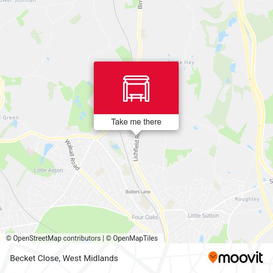Becket Close map