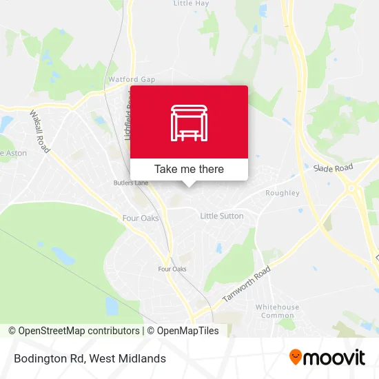 Bodington Rd map