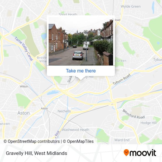 Gravelly Hill map