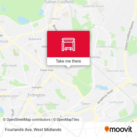 Fourlands Ave map