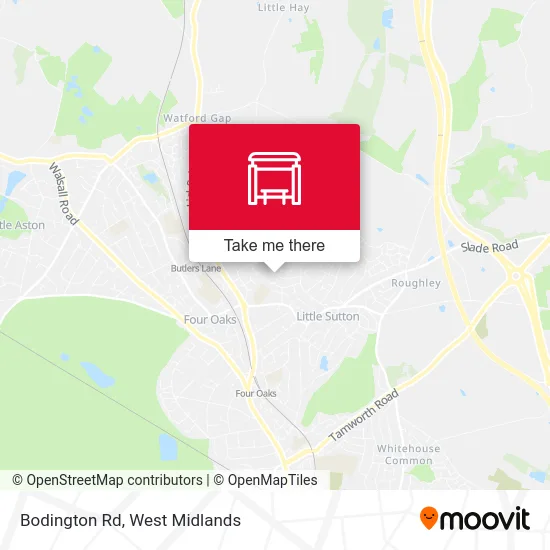 Bodington Rd map