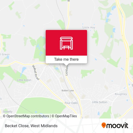 Becket Close map