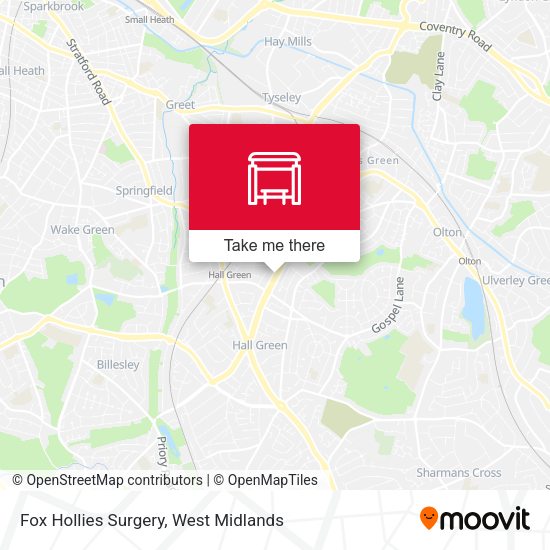 Fox Hollies Surgery map