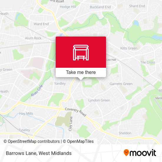 Barrows Lane map
