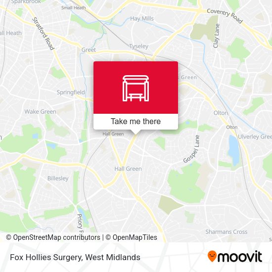 Fox Hollies Surgery map