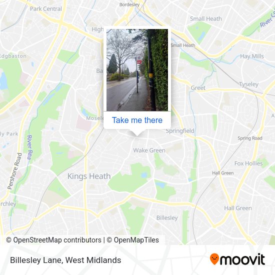 Billesley Lane map