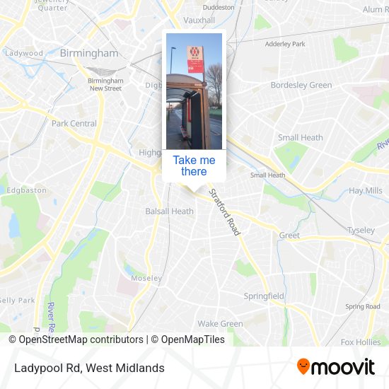 Ladypool Rd map