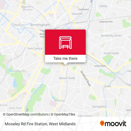 Moseley Rd Fire Station map