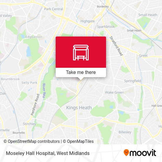 Moseley Hall Hospital map