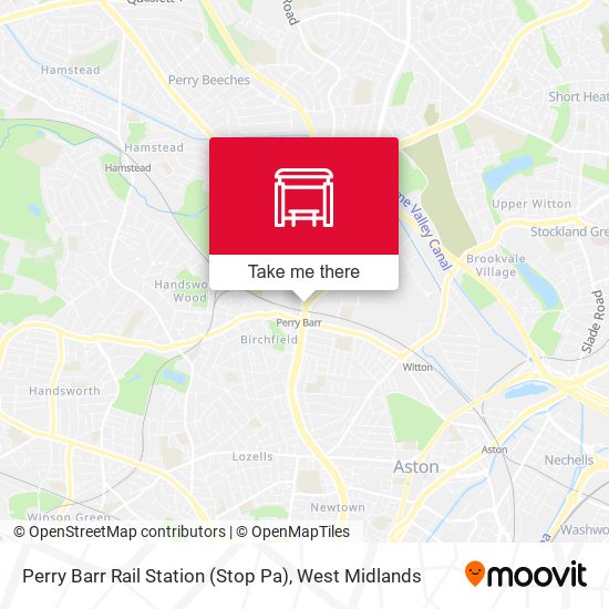Perry Barr Rail Station (Stop Pa) map