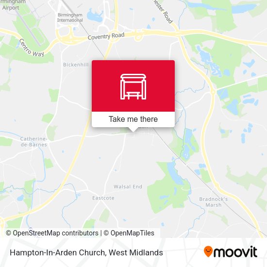 Hampton-In-Arden Church map